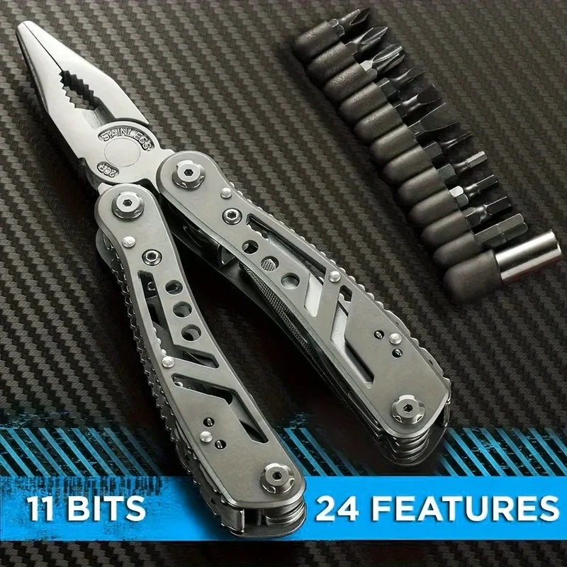 Multi Tool Plier - Multiferramenta 24 em 1, Equipamento Multifuncional
