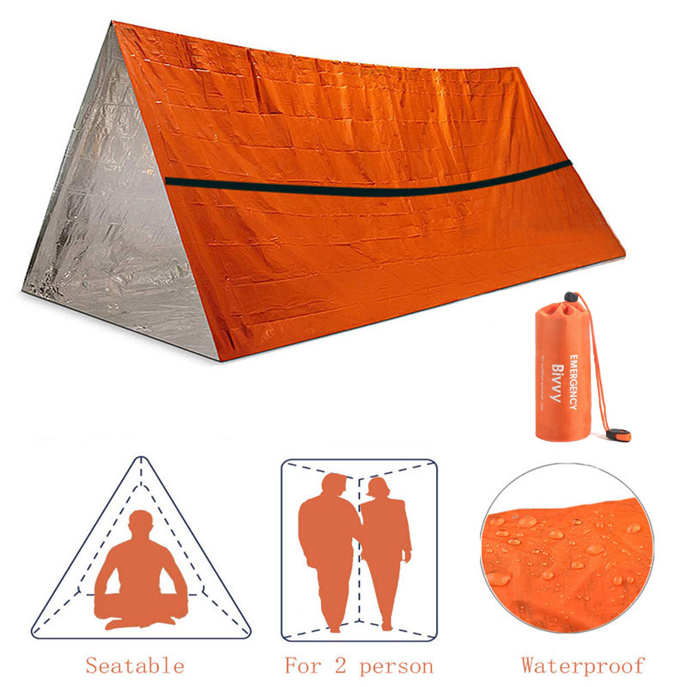 Emergency Mylar Tent - Kit de barraca de sobrevivência bivy