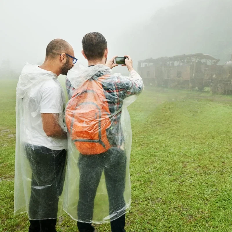 Capa de chuva descartável à pr - Emergency Poncho Rain avaliação e preço
